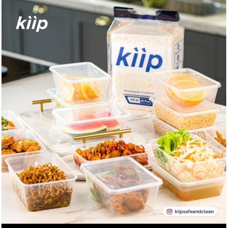 KIIP Thinwall Food Container/  Kotak Makan Plastik Klip  @25set