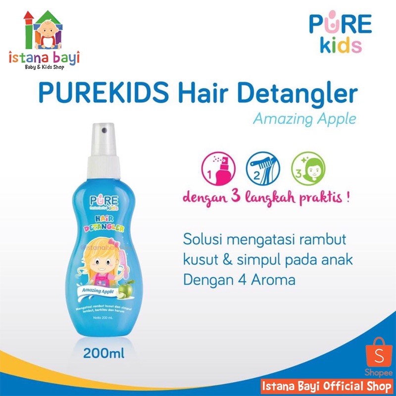 Purekids Hair Detangler - Spray rambut kusut