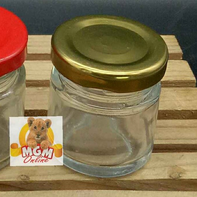 Toples Botol selai 25ML dengan Tutup Jam Jar Kaca KEDAP 2667