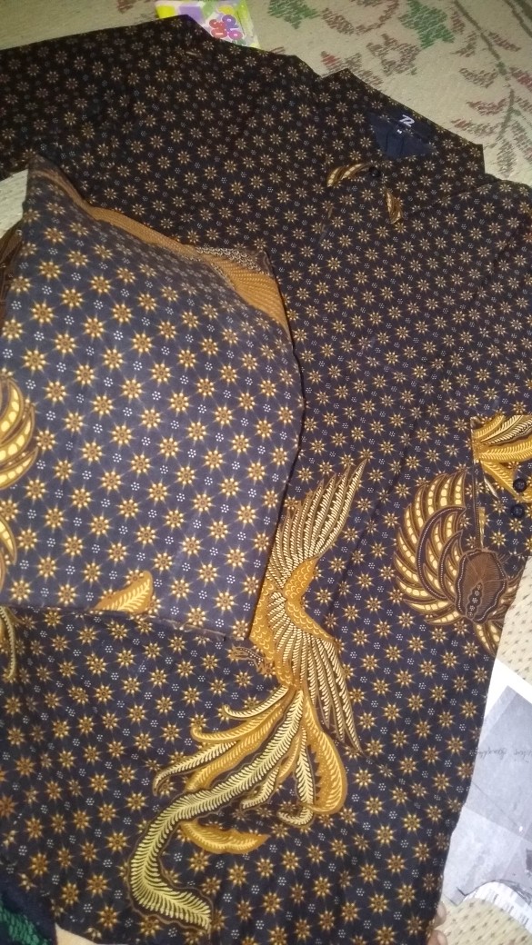 Kemeja Batik Premium Hem Lengan Panjang Lawasan Jogja Solo Sogan Truntum Gurdo Coklat 725614 Cap 72