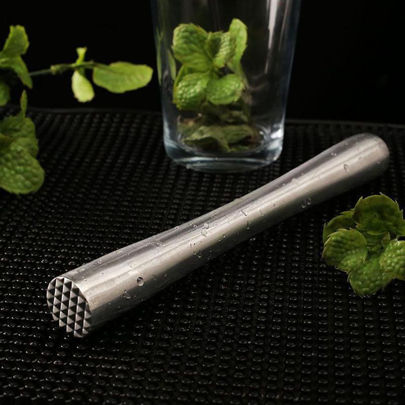 Muddler Stainless Steel Mudler Tumbukan Mint Leaf Muddler Cocktail Penumbuk Buah Mojito Gerusan Buah Es Crusher