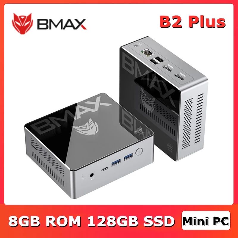 Mini PC BMax B2 Plus Intel Gemini Lake N4120 8GB DDR4 128GB SSD Dual HDMI 4K Windows 11 Pro