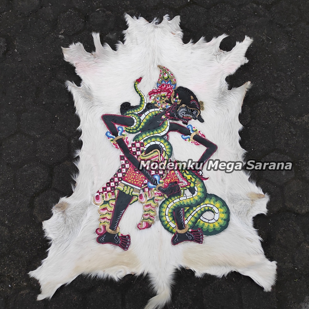 Lukisan Lembaran Wayang Kulit Full Body 77x55 cm - Bratasena Brotoseno