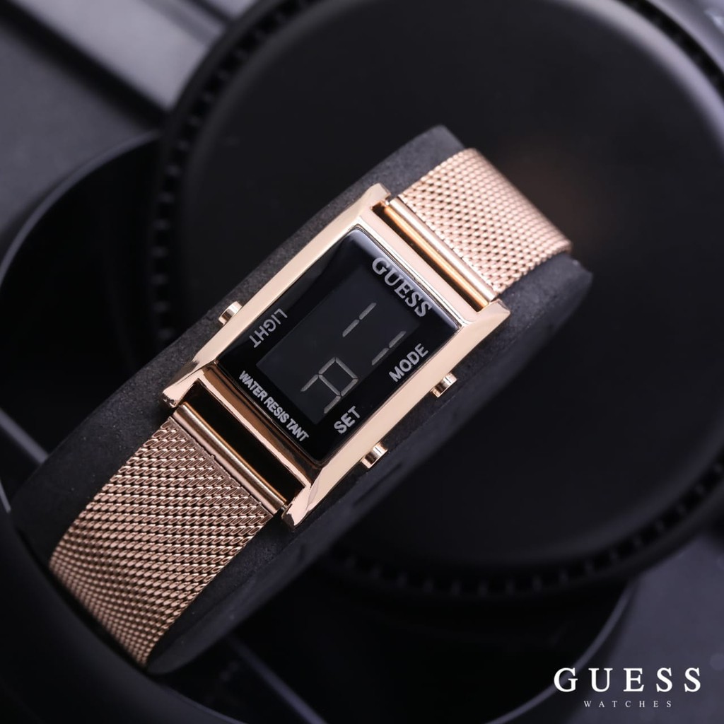 (COD) Jam Tangan Wanita Guess G3807 Tl Digital Tali Rantai Pasir Free Box & Baterai - Jam Tangan Cew