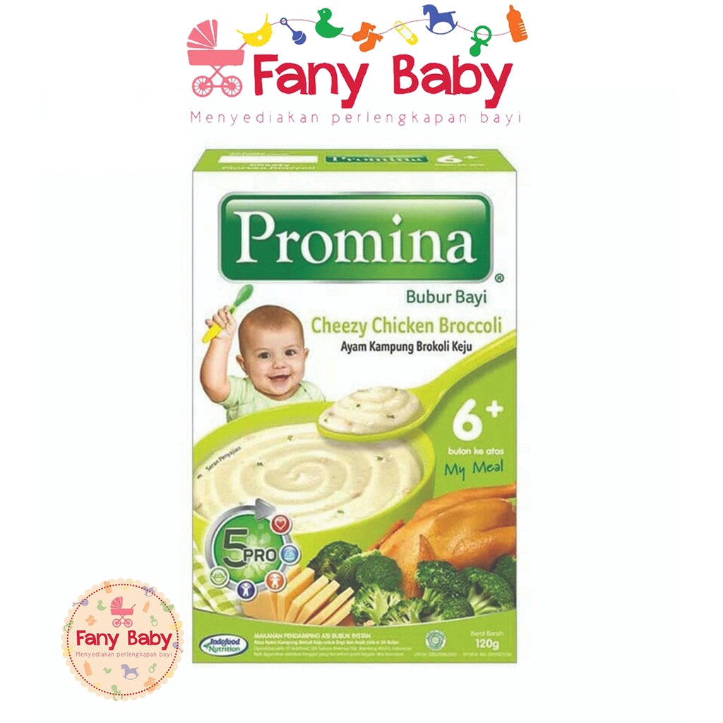 Promina 6+ (Cheezy Chicken Broccoli/Ayam Kampung Brokoli Keju) / Bubur Bayi 120gr