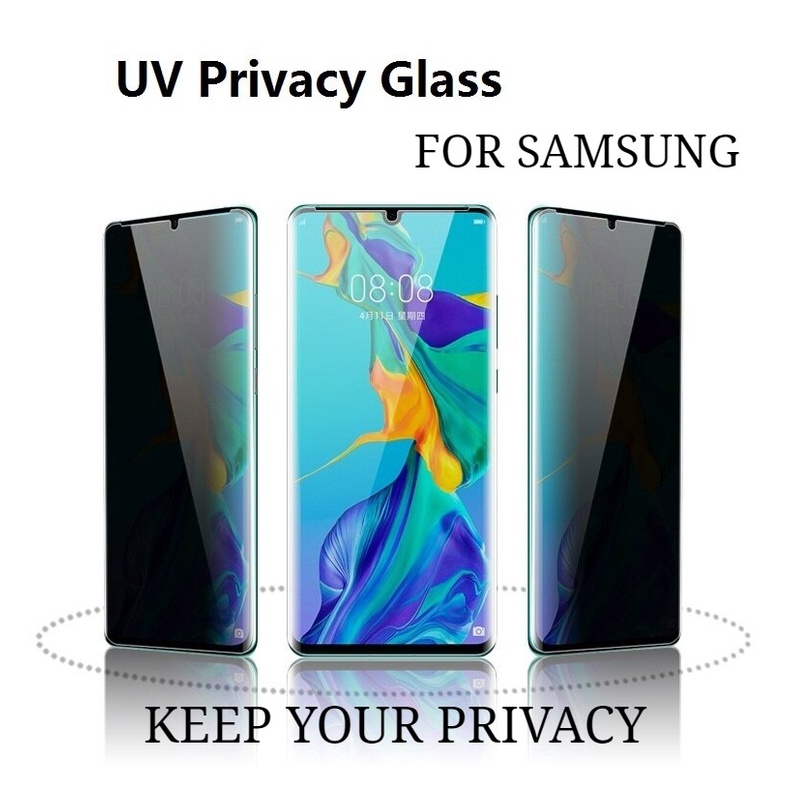 UV Glass Anti Spy Full Glue 360 Samsung S21 Plus Ultra S21+ Tempered Glass FULL SCREEN Privacy