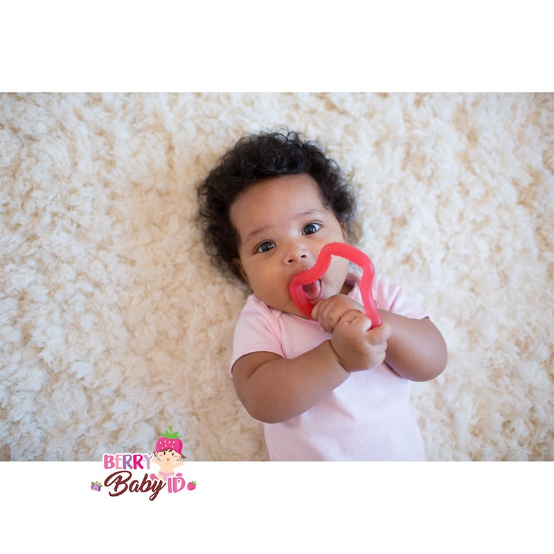 Dr Brown's Gigitan Bayi Flexees A Shaped Teether Blue Pink Berry Mart