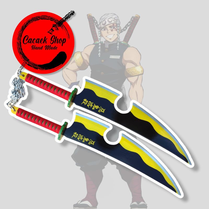 pedang nichirin uzui tengen demon slayer cosplay anime