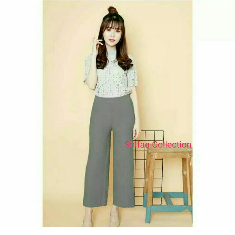 Celana Kulot Panjang - Babat Alvaro/Jagung (BB 40-65 Kg)