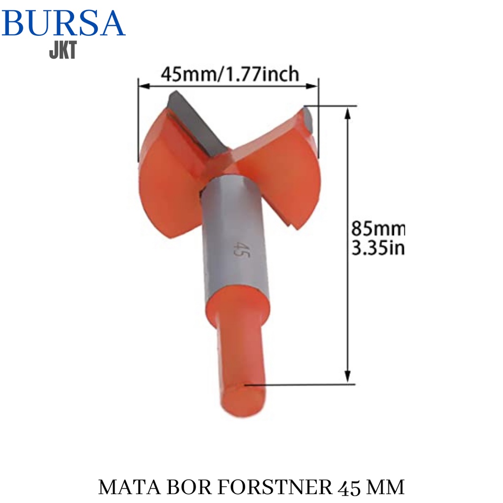 MATA BOR KAYU ENGSEL SENDOK MERAH FORSTNER BIT HOLE SAW 16 - 60 MM