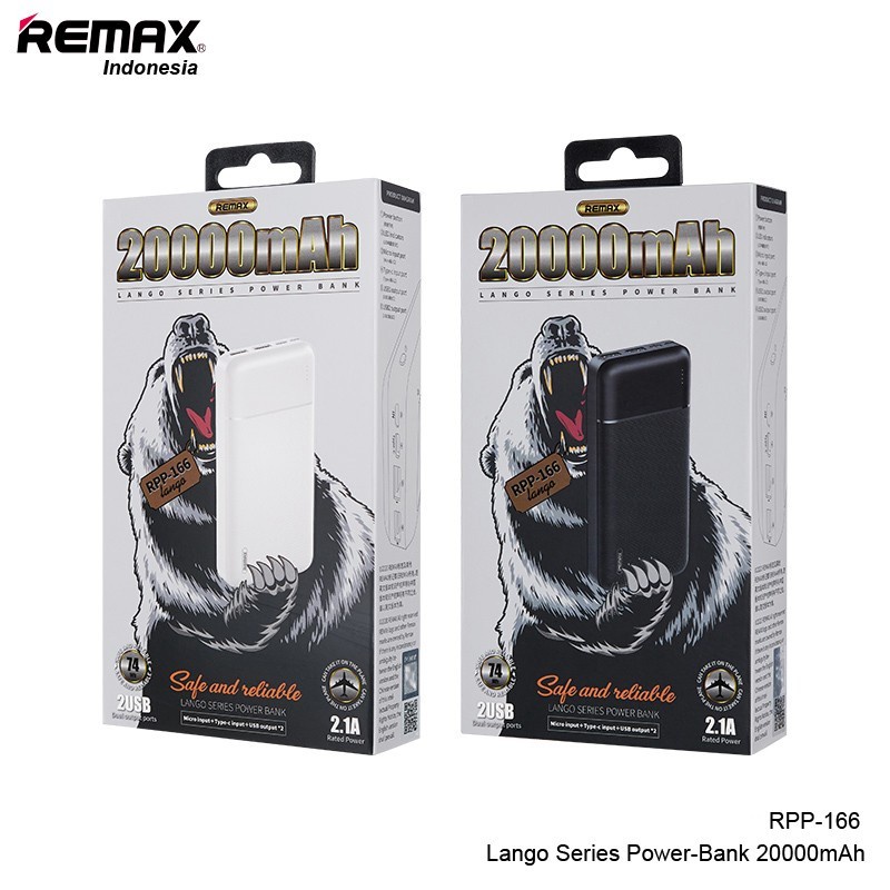 Remax Lango Power Bank 20000mAh RPP-166 | Powerbank 20000 mAh