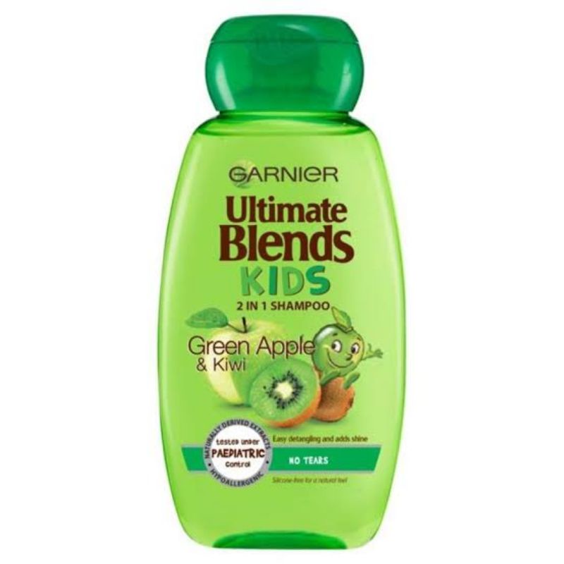 Garnier Ultimate Blends Kids 2in1 Shampoo - GREEN APPLE & KIWI (250ml)