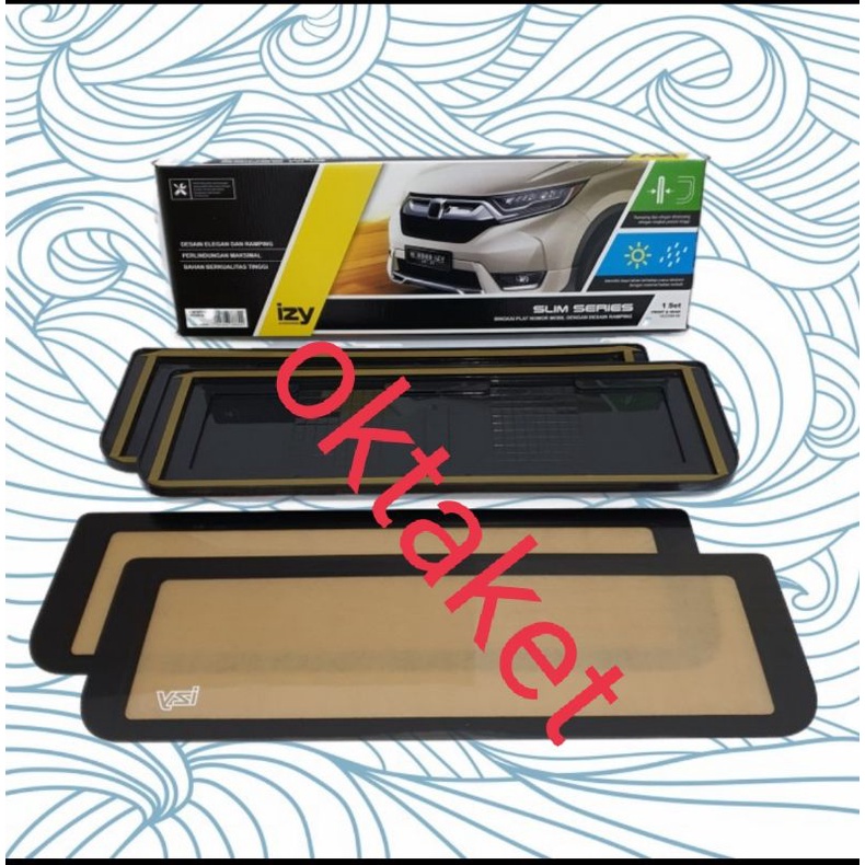 cover dudukan plat nomor hitam mobil universal