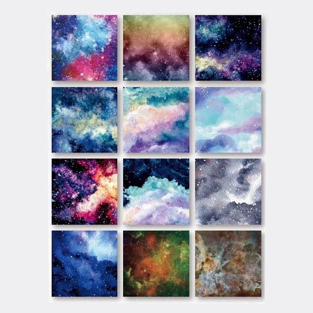 Lanfy Scrapbook Paper Art Background Hand Akun Bintang Skylight Bermotif Bahan Membuat Kartu Kertas 24lembar Craft Paper