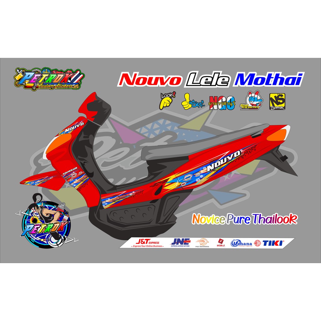 Striping Variasi Yamaha Nouvo Lele Thailook