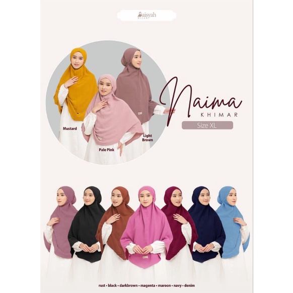 Khimar Naima dan nayla by Aisyah hijab | bahan crinkle airflow | khimar syari