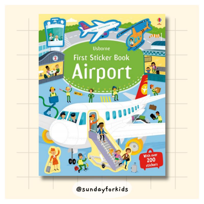 Usborne First Sticker Book Airport • Big Bad Wolf • Buku Import Anak