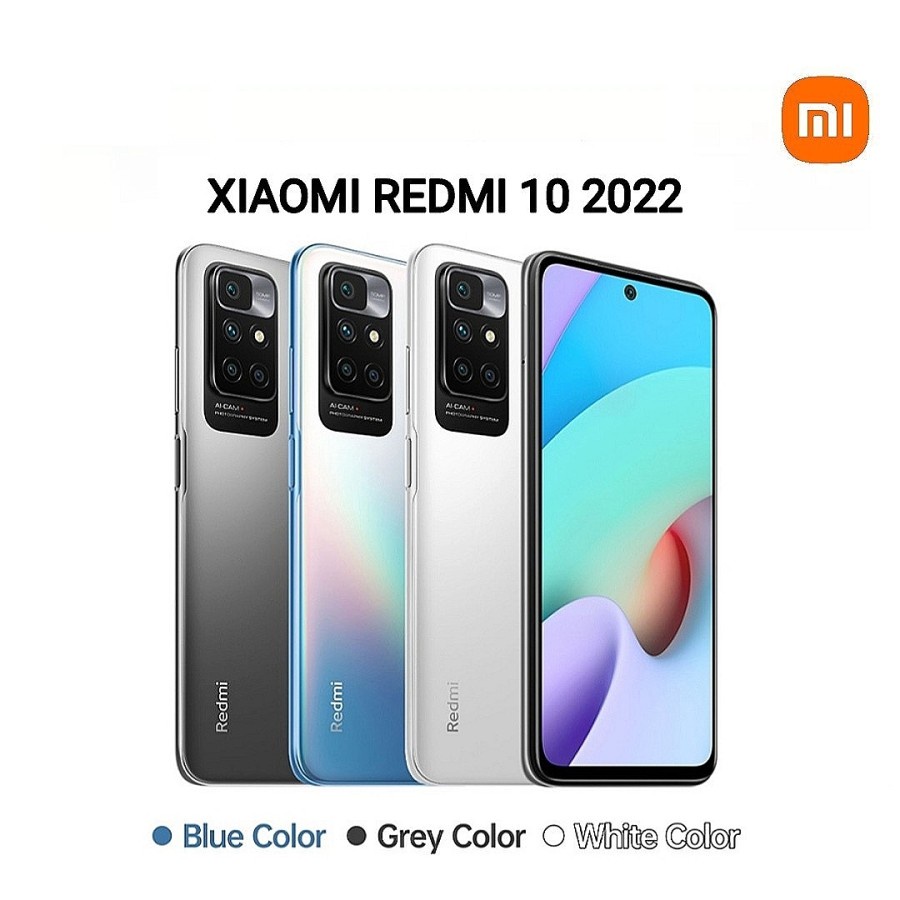 XIAOMI REDMI 10 2022 6/128GB - 4/64GB GARANSI RESMI - 4/64GB