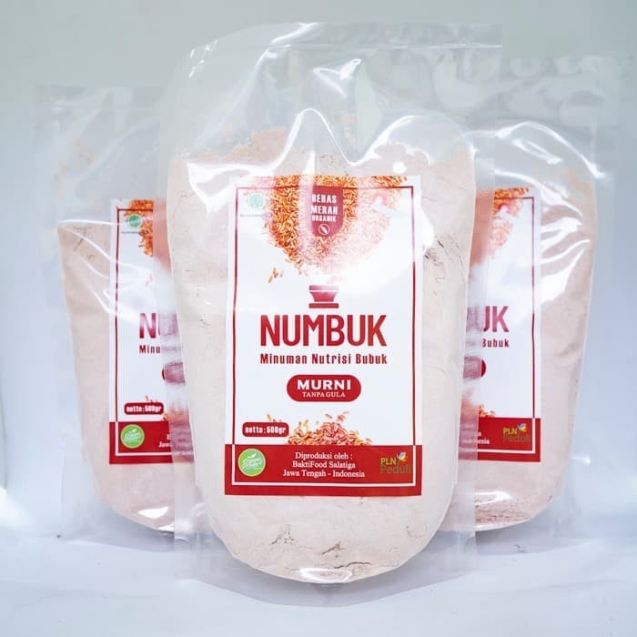 

NUMBUK BUBUK BERAS MERAH ORGANIK murni tanpa GULA (500gr)
