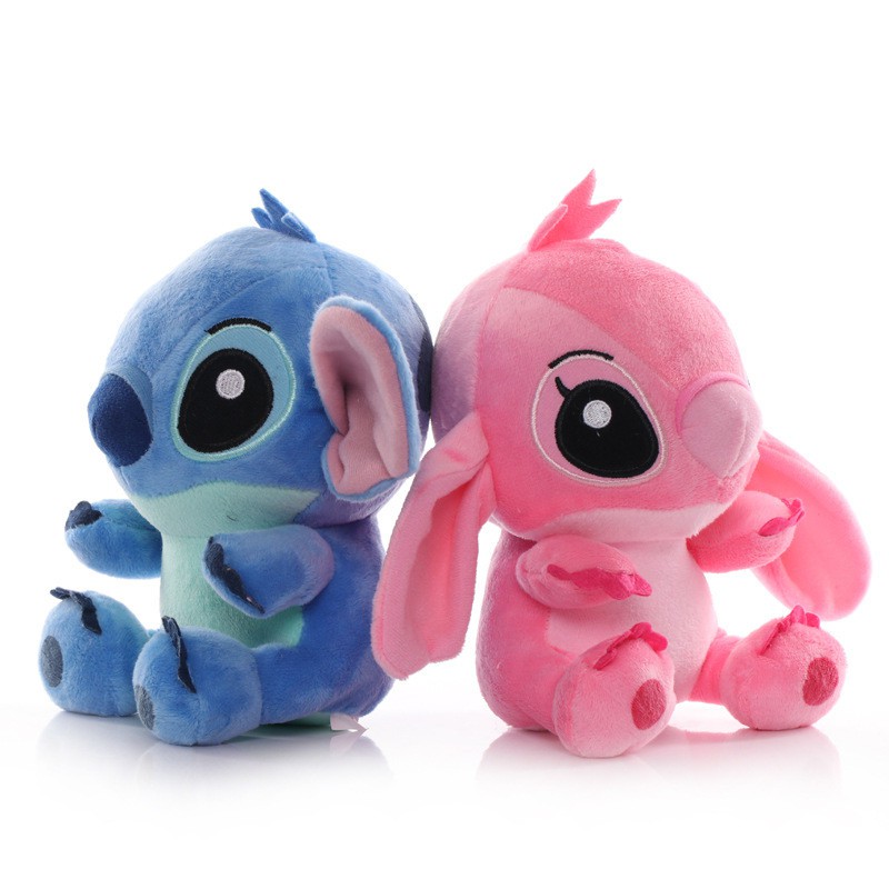 Mainan Boneka Stuffed Plush Kartun Anime Disney Lilo &amp; Stitch Untuk Anak Perempuan