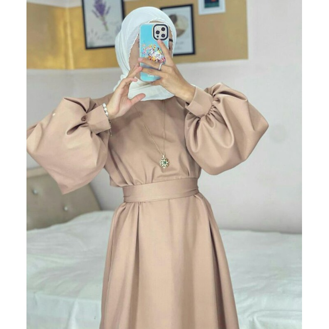 GAUN DRESS BALON FASHION MUSLIM BAJU PESTA WANITA