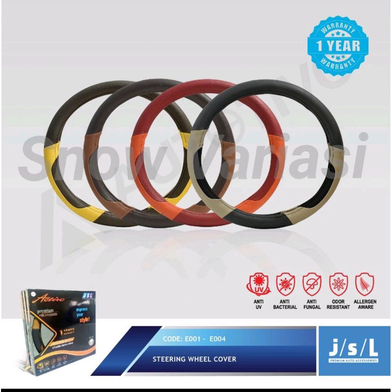 JSL Steering Wheel Cover Activo Premium Sarung Stir Mobil Type E