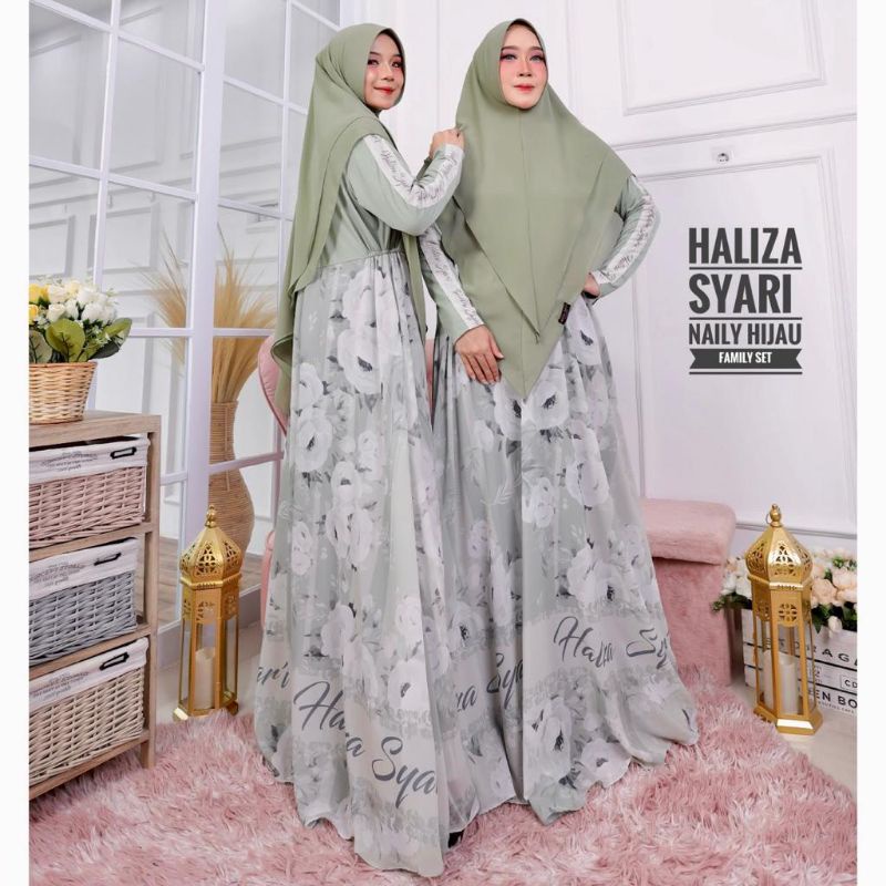 SET FAMILY HALIZA SYARI NAILY HIJAU