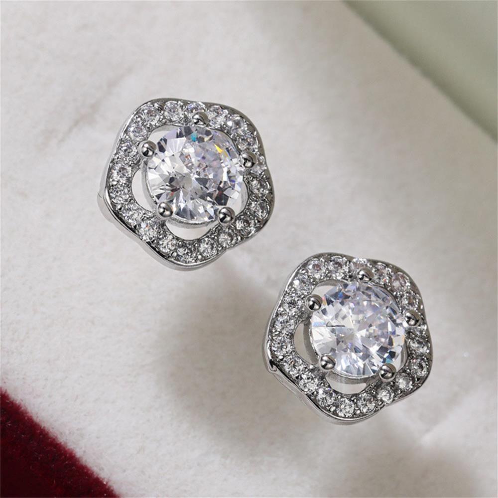 Top Cubic Zirconia Anting Aksesoris Pesta Pernikahan Pertunangan Wanita Pria Fashion Jewelry