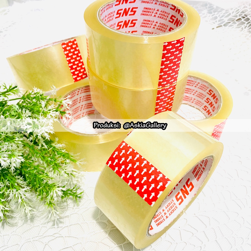 

Lakban Bening 100 Yard x 45 MM Kualitas Daimaru / Solasi Packing 100 Yard