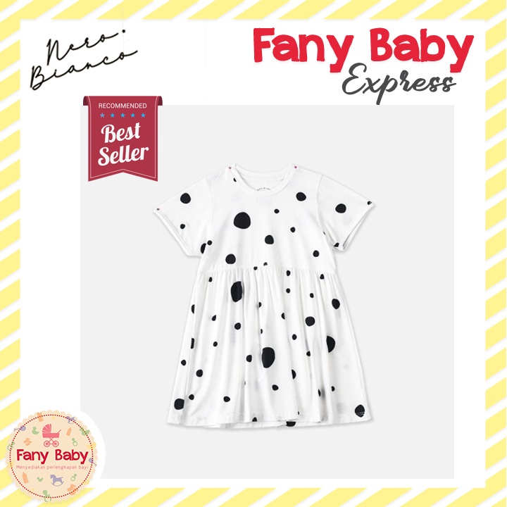 NERO BIANCO TENCEL FRILL DRESS - DRESS BAYI ANAK