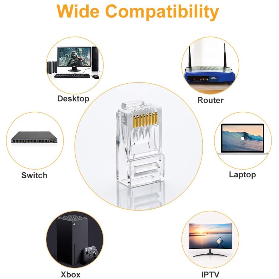 Konektor Rj45 cat5 / connector RJ45 / connector kabel lan