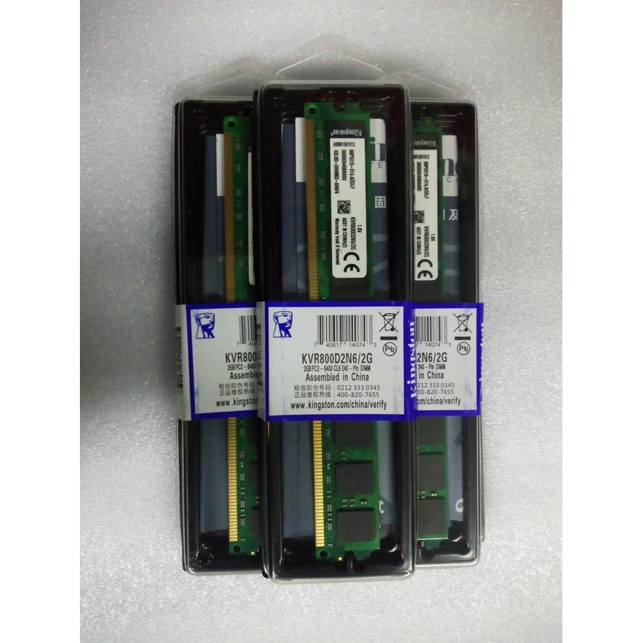 Memory PC Kingston DDR2 2GB Pc6400 Garansi 1 Tahun