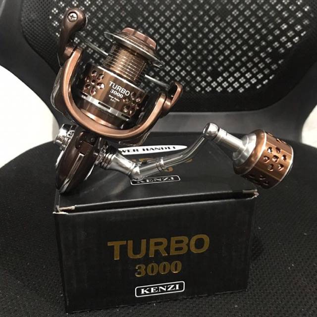 Reel Kenzi TURBO 3000,Power handle metal body