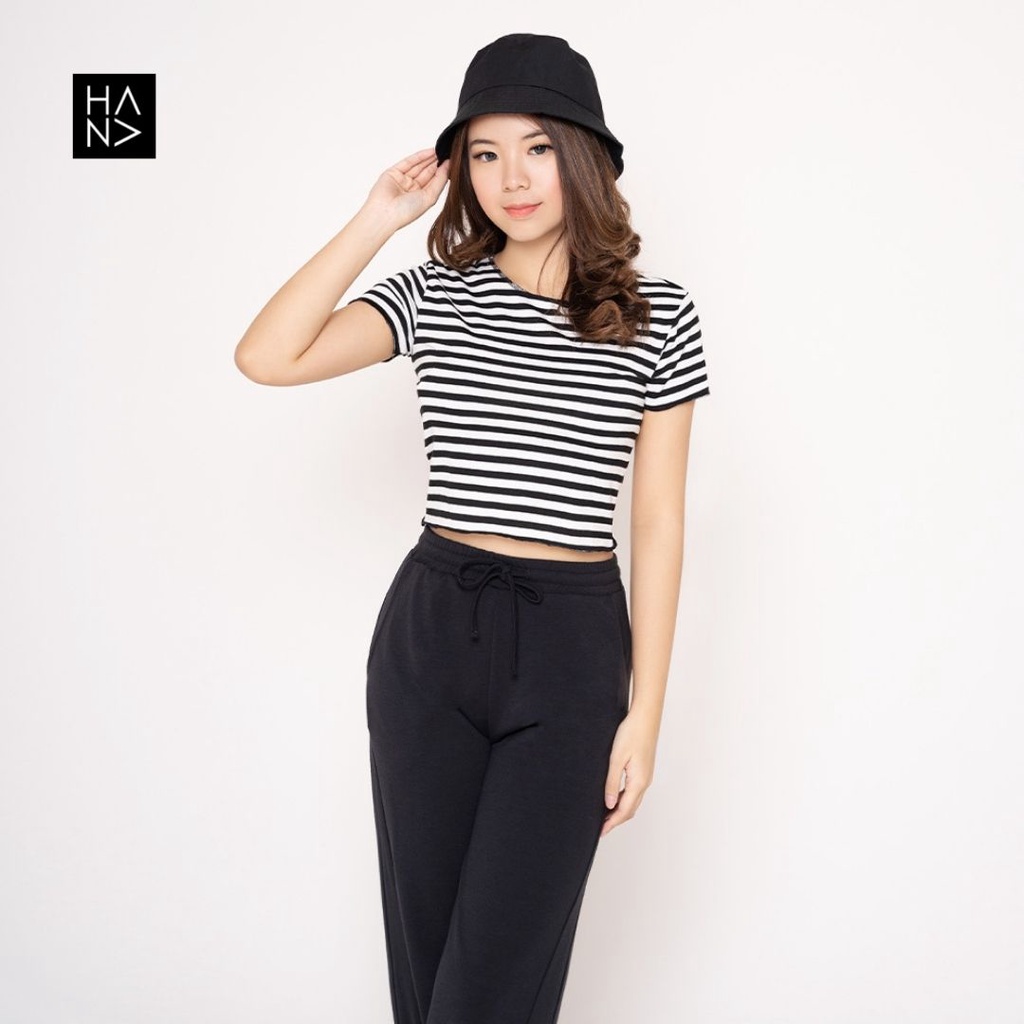 HanaFashion JKT - Hanafe Crop Top Kaos Wanita Crop Tee - CT014