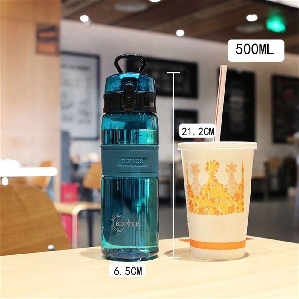 Populer Botol Air Olahraga Portabel Kapasitas Besar 500ML Gym Gelas Plastik