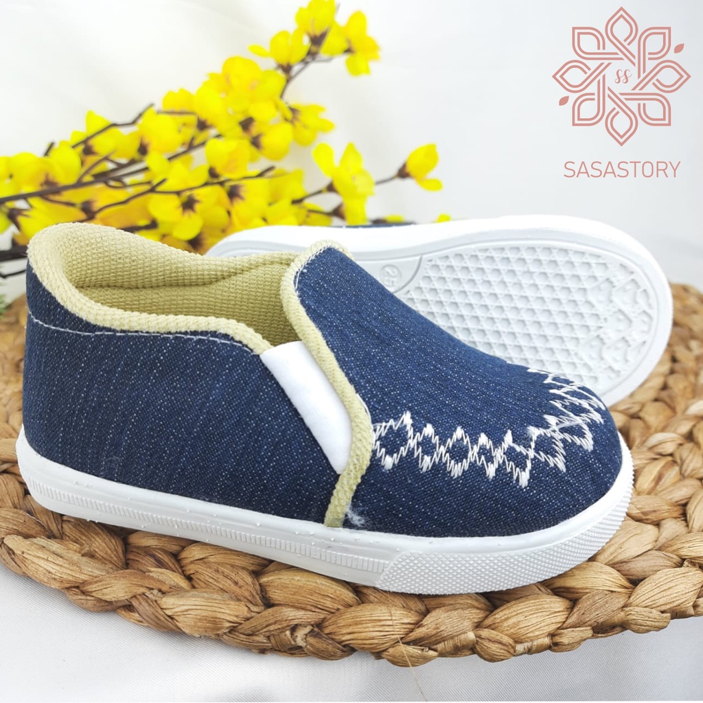 Sasastory Sepatu Anak Laki Laki 1 2 3 Tahun Sepatu Anak Perempuan 1 2 3 Tahun Sepatu Anak Slip On Sepatu Resmi Anak Perempuan Sepatu Resmi Anak Laki Laki Sepatu Denim Anak Sepatu Santai Sepatu Trendy Sepatu Acara Anak FA19