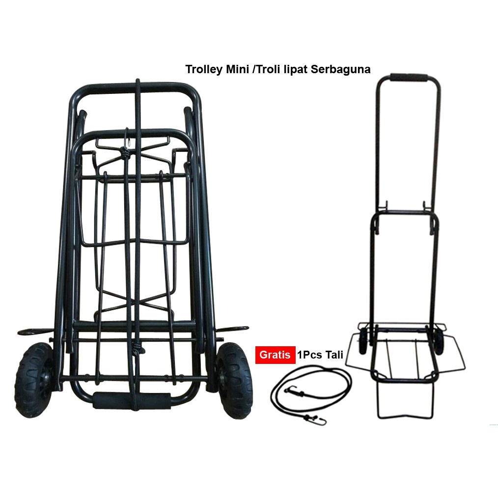 Troli besi / Troly  koper barang belanja / Troley galon Trolley roda Lipat tabung gas LPG trolley roda serbaguna