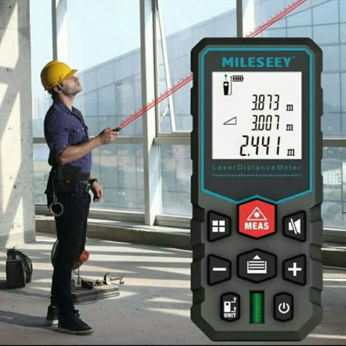 40m Laser Distance Digital Meteran Laser Pengukur Jarak Jauh Meter Mileseey 40m