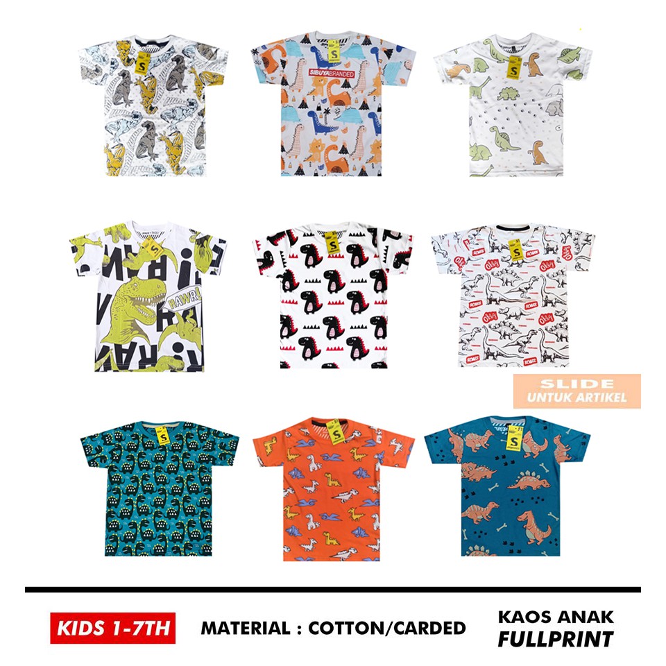 KAOS FULLPRINT ANAK DINO KARAKTER MCQUEEN KAOS DISTRO KAOS FULLPRINT ANAK DINO KARAKTER MCQUEEN KAOS DISTRO
