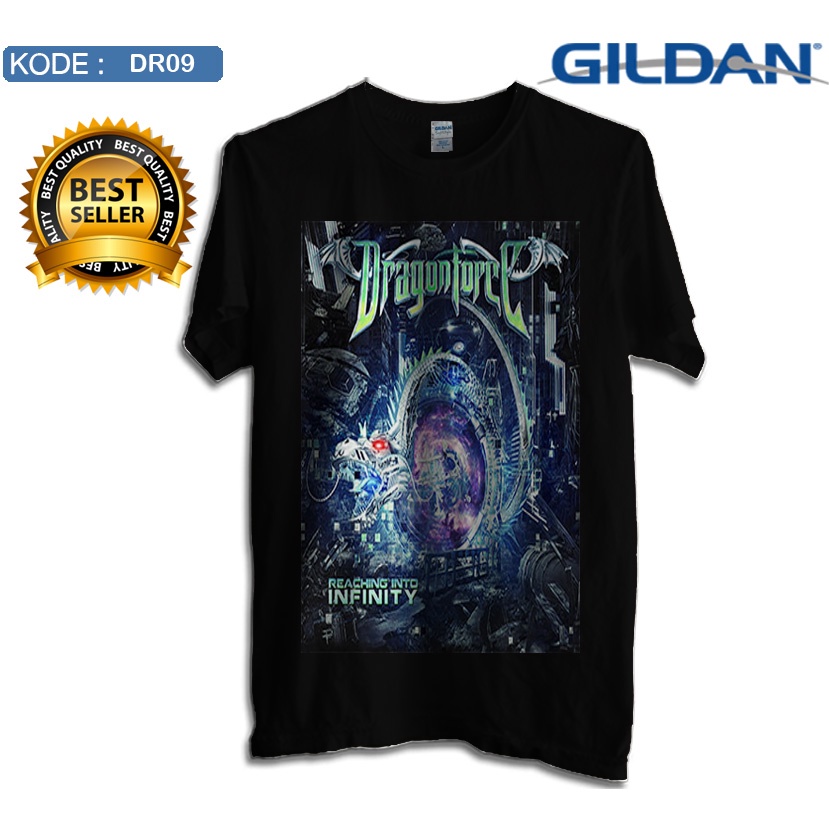 kaos dragonforce reacing into infinity style kaos original gildan dr09