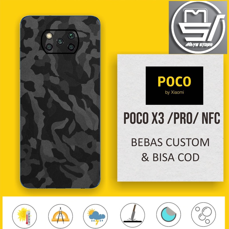 (buy 1 get 2) GARSKIN STICKER CASE FULL BODY POCO X3 / PRO / NFC GAMING BISA CUSTOM - KODE 9873