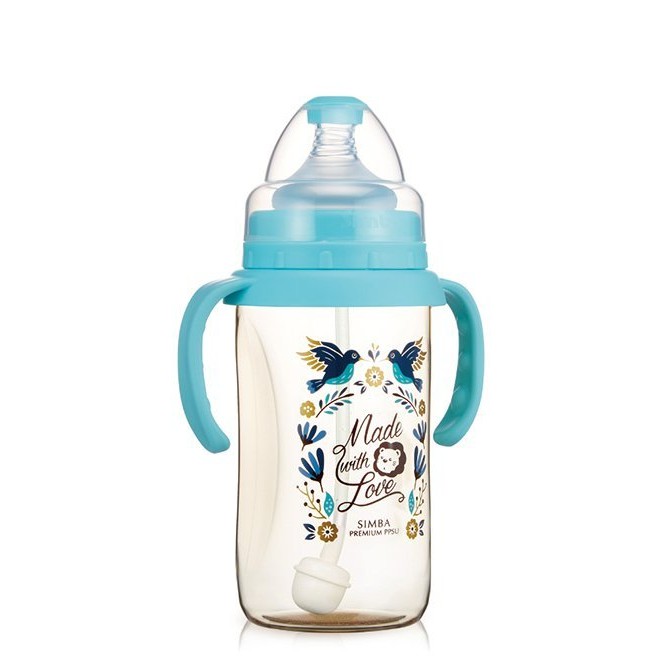 Simba Dorothy Wonderland PPSU Wide Neck Feeding Bottle With Handle 270ml Hummerbird Blue