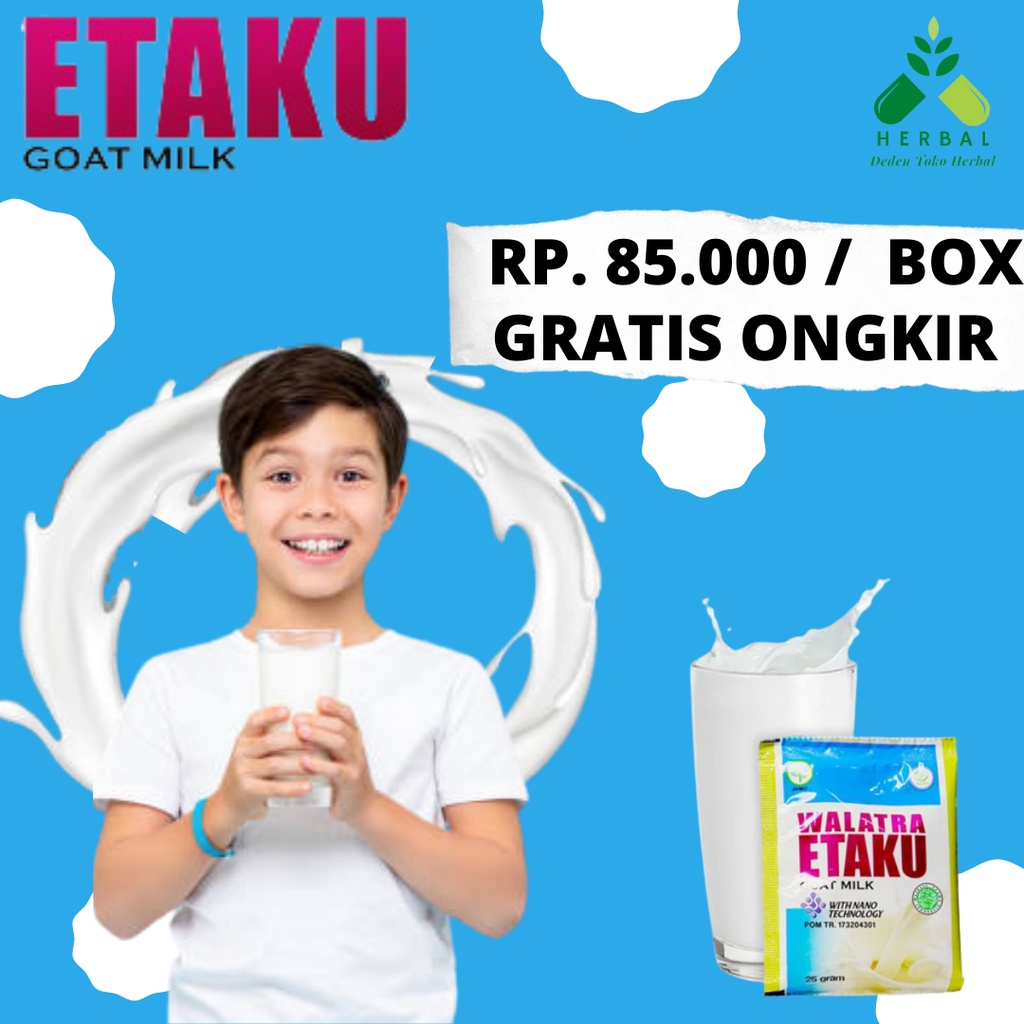 

Walatra Etaku Goat Milk - Walatra Etaku Susu Kambing Bubuk - Susu Baik Untuk Kesehatan - Etawa Etaku - Susu Kambing Etawa - Susu Bubuk - Susu Peninggi Badan - Susu Penambah Berat Badan - With Nanpo Technology 100% Original