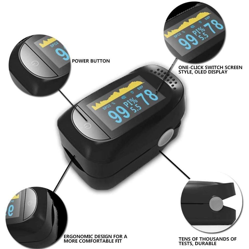 BAYAR DI TEMPAT Alat Pengukur Detak Jantung Fingertip Pulse Oximeter