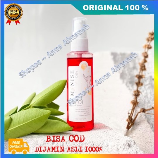[BISA COD] PROMO Manise Baby Hair Oil Minyak Kemiri Lidah Buaya Vitamin Rambut Botak Ampuh 100% ORIG