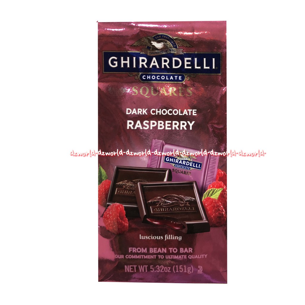 Ghirardelli Dark Chocolate Raspberr Mint 151g Luscious Filling Cokelat Coklat