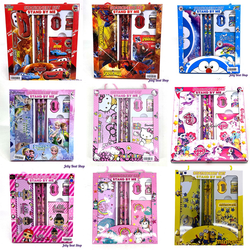 Stationery Set / Paket Alat Tulis Karakter 7 in 1