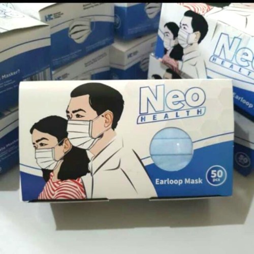 Masker Neo Health/Medis Earloop 3 Ply isi 50 pcs