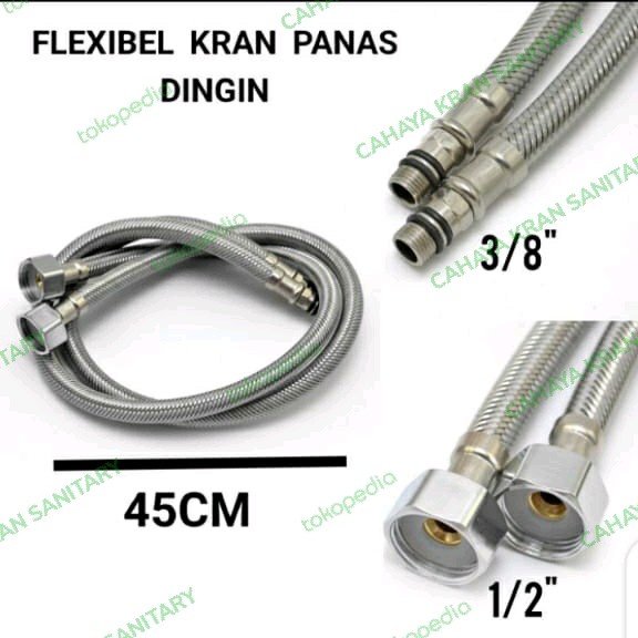 Jual Produk Terbaru Selang Flexible Anyam Panas Dingin Selang Kran