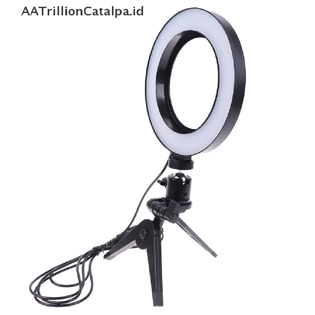 Aatrillioncatalpa Lampu Flash Ring LED 6 &quot;Bisa Dim Untuk Selfie / Studio Foto